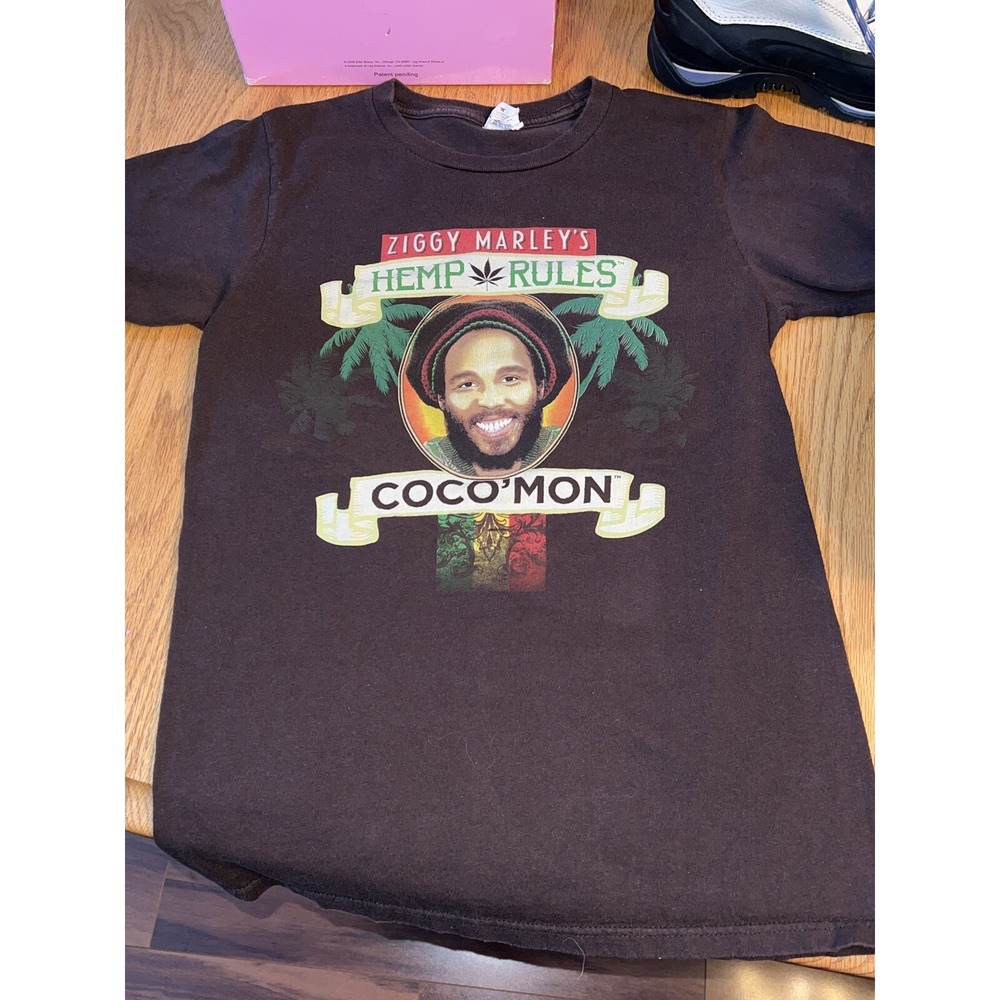 Ziggy Marley Hemp Rules Organic Cotton‎ T-Shirt Coco' Mon Size S Small